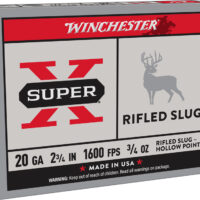 Winchester Ammo X20RSM5 Super X 20Gauge 2.75" 3/4oz Rifled Slug Shot 5 Per Box/50 Case