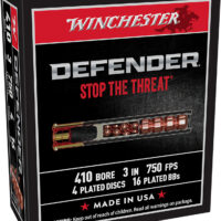 Winchester Ammo S413PDX1 PDX1 Defender Combo 410Gauge 3" 4Defense Discs/16 BBs Shot 10 Per Box/10 Case