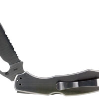 Spyderco BY03PS2 Byrd Cara Cara 2 3.75" Folding Drop Point, Part Serrated 8Cr13MoV SS Blade, Stainless Steel Handle, Includes Pocket Clip