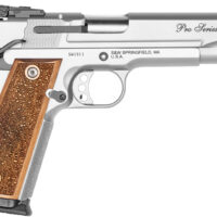 Smith & Wesson 178047 1911 Performance Center Pro Full Size Frame 9mm Luger 10+1 5" Stainless Steel Barrel, Matte Silver Serrated Stainless Steel Slide & Frame w/Beavertail, Wood Grip