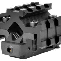 NcStar ATRLS Tri-Rail Universal Barrel Mount Black Anodized Red Laser