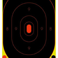 Birchwood Casey 34605 Shoot-N-C Reactive Target Self-Adhesive Paper Black/Yellow/Red 12"x18" Silhouette 5 Pack