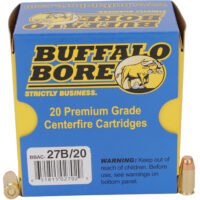 Buffalo Bore Ammunition 27B20 Personal Defense Strictly Business 380ACP +P 95gr Full Metal Jacket Flat Nose 20 Per Box/12 Case