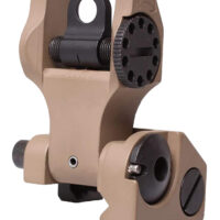 Troy Ind SSIGFBSROFT00 Rear Folding BattleSight Round Flat Dark Earth Folding for AR-15
