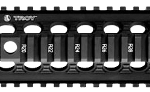 Troy Ind SRAIDIDD7BT00 Battle Rail Drop-In Enhanced 7" 6005A-T6 Aluminum Black Anodized for M16, M4