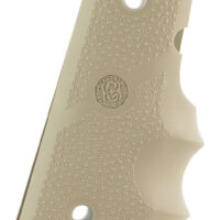 Hogue 43003 Rubber Grip Cobblestone Desert Tan with Finger Grooves for 1911 Officer