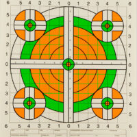 Champion Targets 45761 Score Keeper Bullseye Paper Hanging 100 yds Rifle 14" x 18" Green/Orange 12 PK