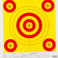 Champion Targets 45562 Shotkeeper 5-Bullseye 50-100 yds Pistol/Rifle Yellow/Red 12 PK