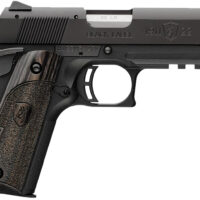 Browning 051817490 1911 Black Label Compact Frame 22 LR 10+1, 3.63" Stainless Steel Barrel, Matte Black Serrated Slide & Polymer Frame w/Beavertail & Picatinny Rail, Black Laminate Stippled Grip