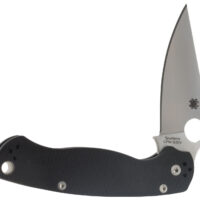 Spyderco C81GP2 Para Military 2 3.42" Folding Drop Point Plain CPM S45VN SS Blade Black G10 Handle Includes Pocket Clip