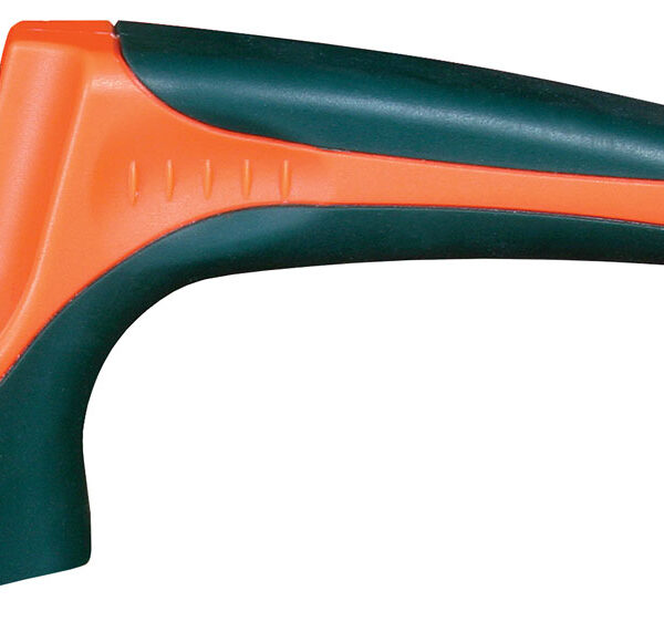 AccuSharp 039C Pull-Through Sharpener Hand Held Fine, Coarse Tungsten Carbide and Ceramic Sharpener Rubber Handle Black/Orange