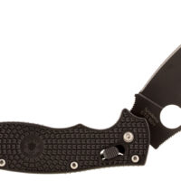 Spyderco C101PBBK2 Manix 2 Lightweight 3.37" Folding Drop Point Plain Black DLC BD1 Steel Blade Black FRCP Handle Includes Pocket Clip