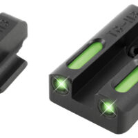 TruGlo TG13RS2A TFX Black | Green Tritium & Fiber Optic White Outline Front Sight Green Tritium & Fiber Optic Rear Sight