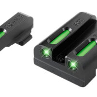 TruGlo TG13SG2A TFX Black | Green Tritium & Fiber Optic White Outline Front Sight Green Tritium & Fiber Optic Rear Sight