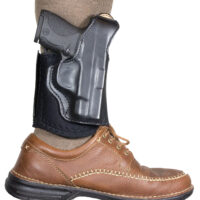 DeSantis Gunhide 014PCU7Z0 Die Hard Rig Ankle Black Leather/Sheepskin Fits S&W Bodyguard 380 Right Hand