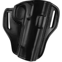 Bianchi 25022 57 Remedy OWB Size 11 Black Leather Belt Slide Compatible w/Ruger Security-9/Glock 19/23/32/45 Belt 1.50" Wide Right Hand