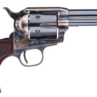 Taylors & Company 556201DE Short Stroke Smoke Wagon 45 Colt (LC) 6rd 4.75" Blued Cylinder & Barrel Color Case Hardened Steel Frame Checkered Walnut Navy Size Grip (Taylor Tuned)