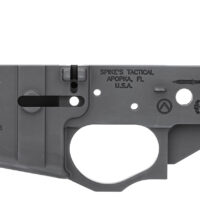 Spikes STLS021 Spartan Stripped Lower Receiver Multi-Caliber 7075-T6 Aluminum Black Anodized for AR-15