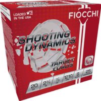 FIOCCHI SHOOTING DYNAMICS AMO 20GA 2.75 IN 7/8 OZ #8 1210FPS 25-RD ( 10 BOXES PER CASE )