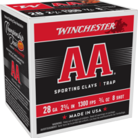 Winchester Ammo AASC288 AA Sporting Clay 28Gauge 2.75" 3/4oz 8Shot 25 Per Box/10 Case