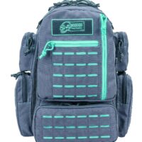 VOODOO TACTICAL MINI TOBAGO PACK WITH DIE CUT MOLLE (GRAY WITH TEAL STITCHING)