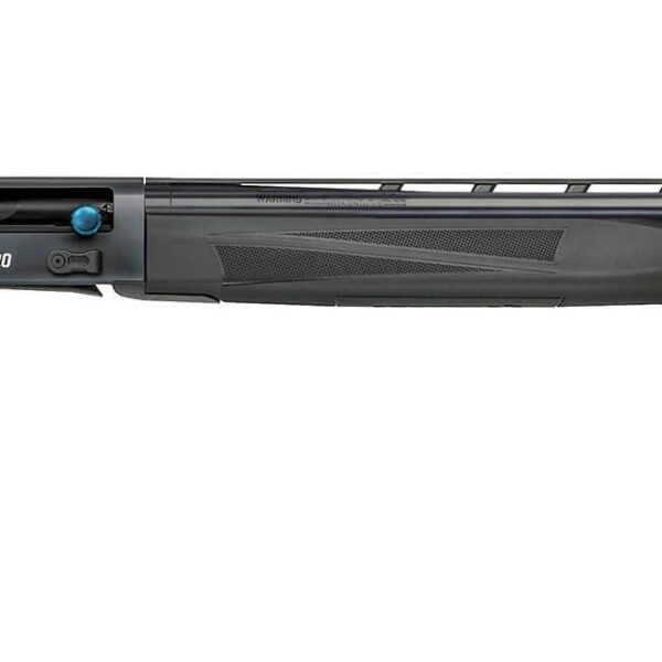 Mossberg 85159 940 Super Bantam Full Size 12 Gauge Semi-Auto 3" 4+1 26" Matte Blued Vent Rib Barrel, Tungsten Gray w/Blue Accents Stainless Steel Receiver, Adjustable Black Synthetic Stock, Right Hand