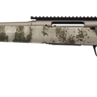 Savage Arms 32312 Axis 2 Pro Compact 308 Win 4+1 20" Gun Metal Bronze Cerakote Heavy Threaded Barrel & Picatinny Rail Carbon Steel Receiver, Fixed Woodland Camo Synthetic Stock, Left Hand